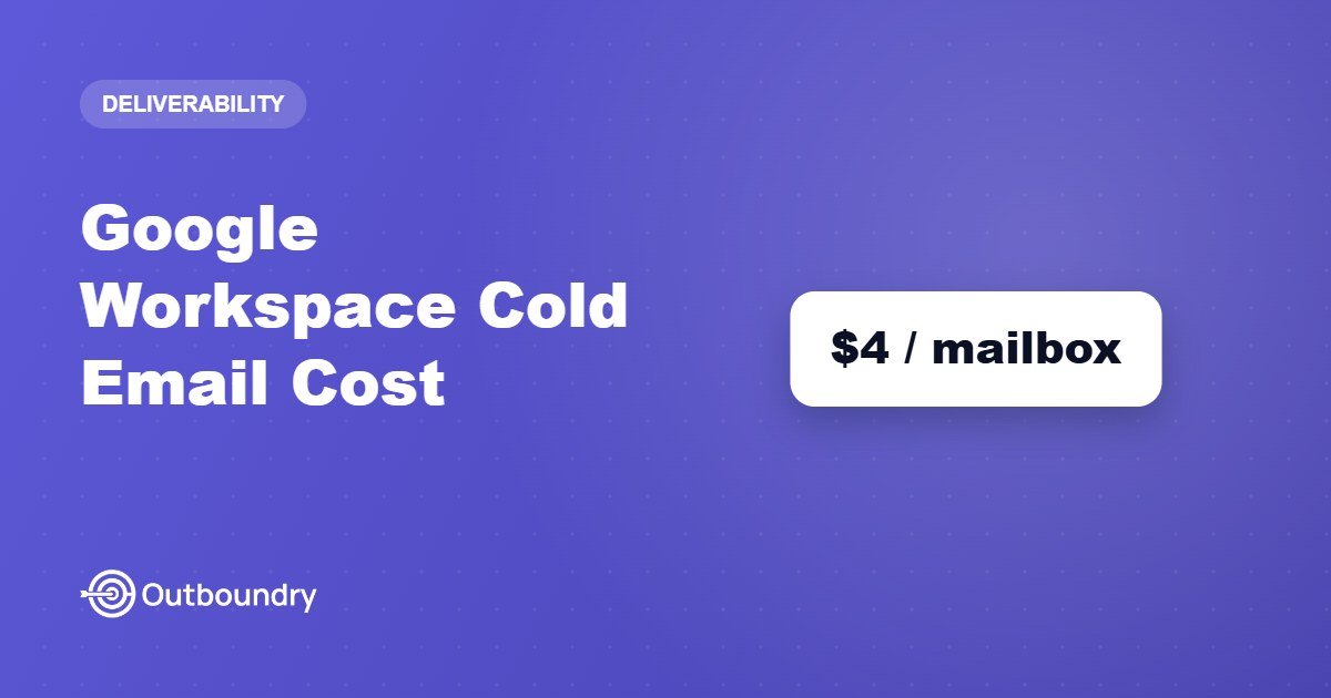 Google Workspace Cold Email Cost: The Real Math Per Mailbox
