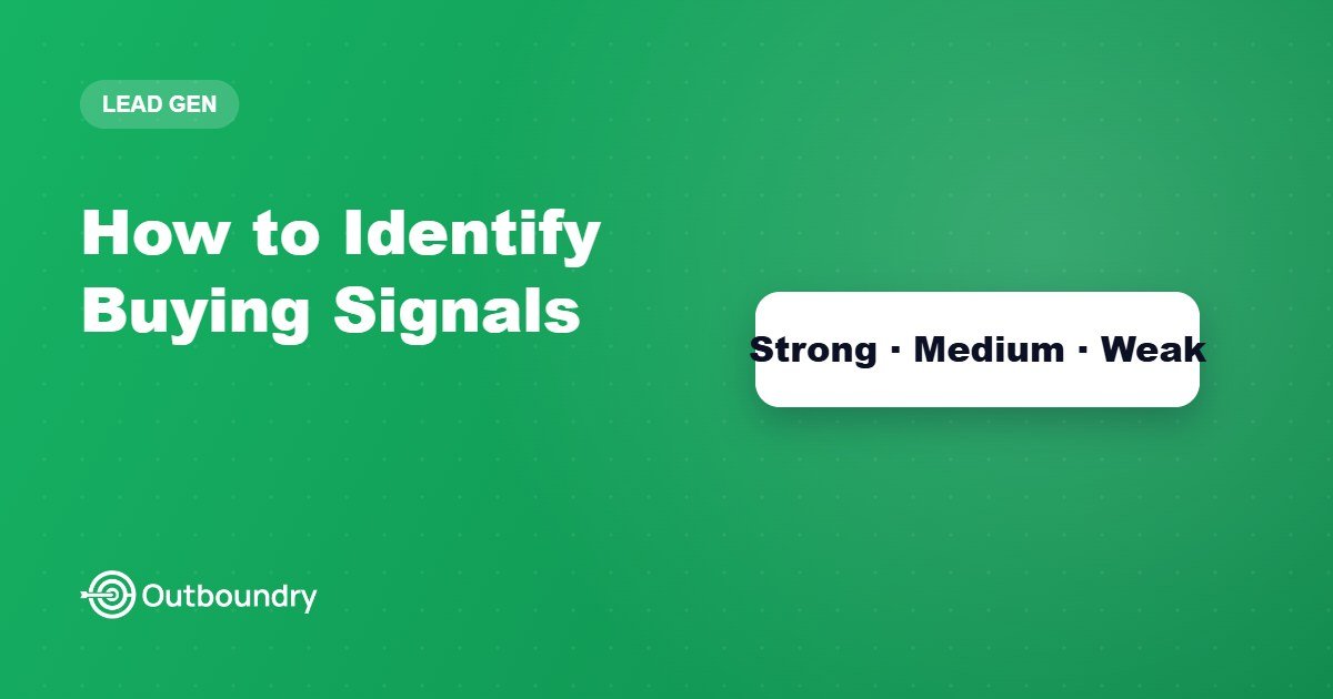 How to Identify Buying Signals: Categories, Strength and Timing