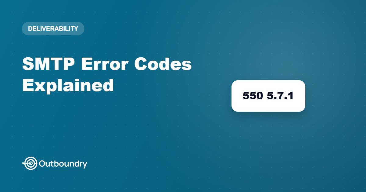 SMTP Error Codes Explained: 550 5.7.1 and the Ones That Actually Matter